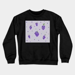 Grapes watercolor different shapes purple grapes fruit pattern Crewneck Sweatshirt